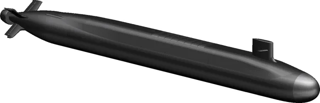 NAVSEA concept rendering of the unbuilt Columbia-class ballistic missile submarine.