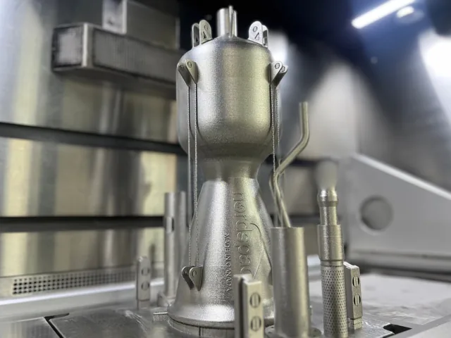 NordSpace Hadfield rocket engine during manufacturing