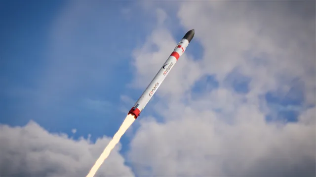 Concept rendering of NordSpace’s Tundra orbital launch vehicle in flight