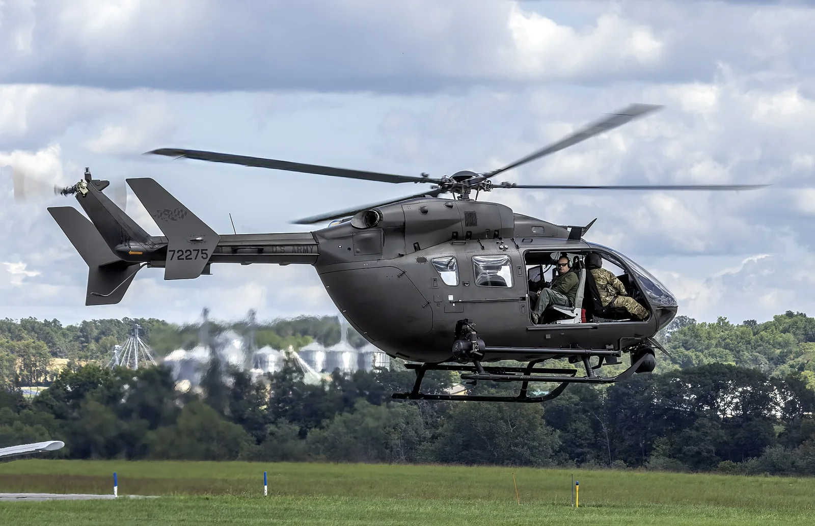 A U.S. Army UH-72A Lakota helicopter in flight